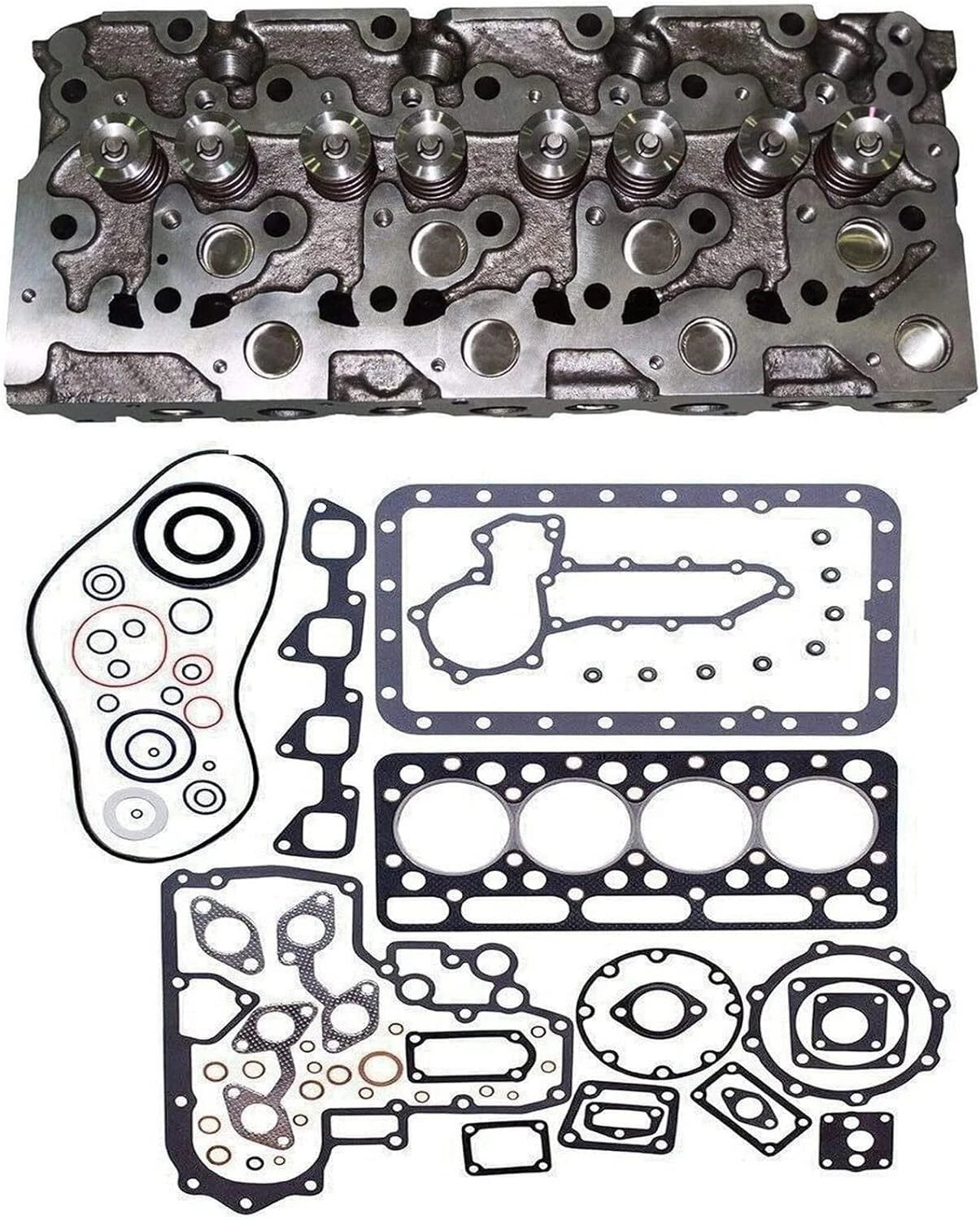 Complete Cylinder Head & Gasket Set for Kubota KH20 V1902 V1902BH Engine