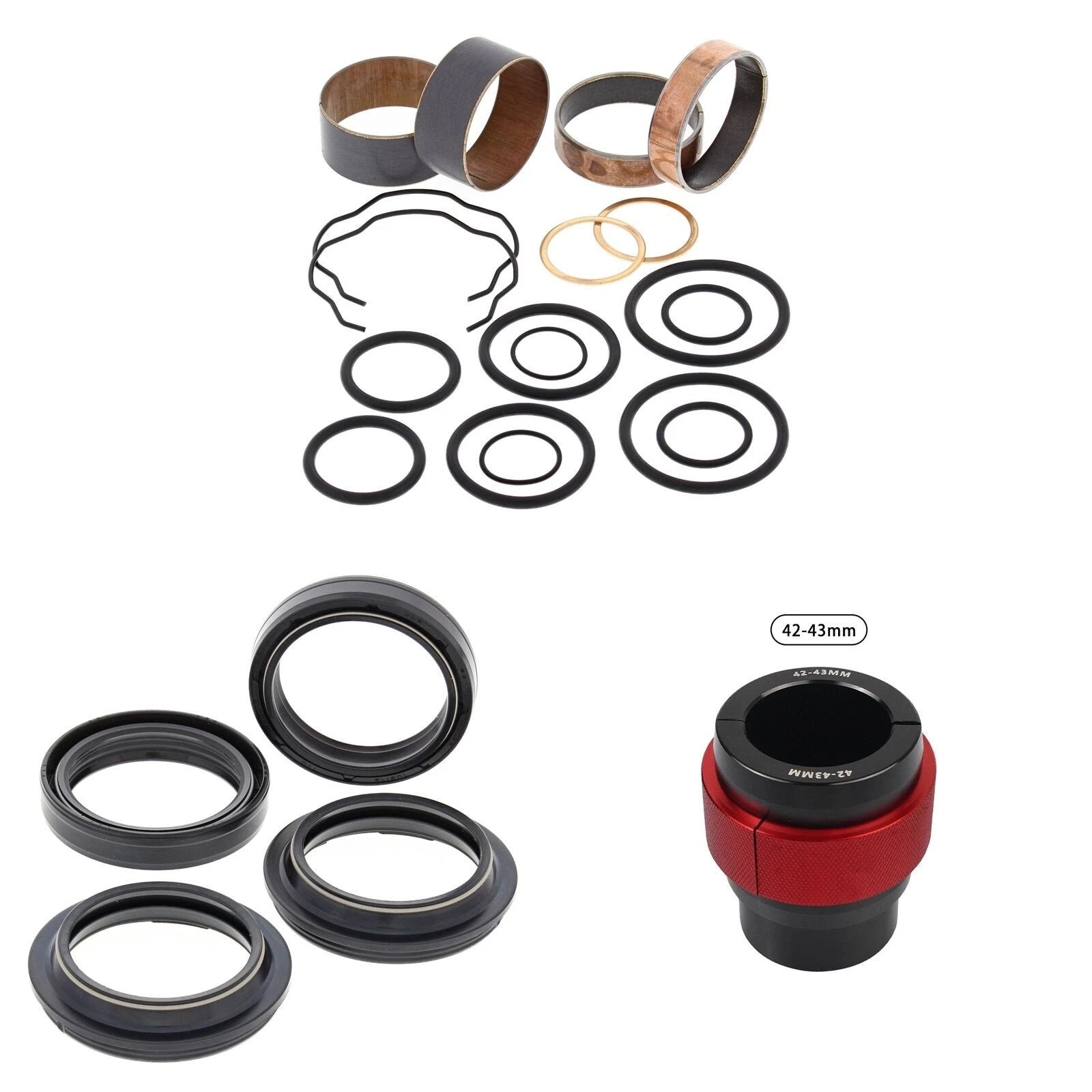 Complete Front Fork Rebuild Kit for Yamaha WR250 Z 4JW 1994-1997 56- with Driver