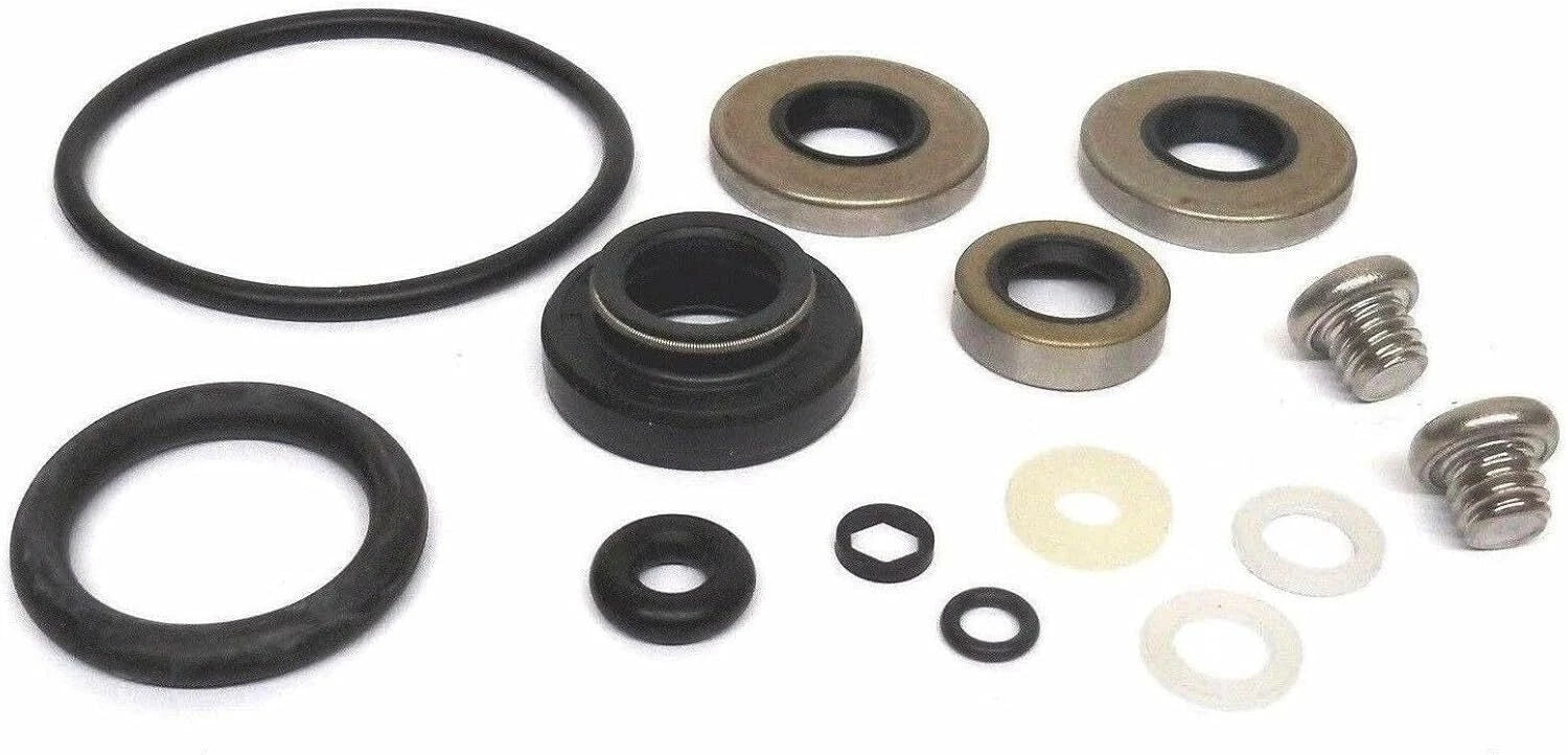 For Johnson Evinrude 9.9 15 HP Lower Gearcase Seal Kit with Drain Screws 396350