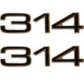 Mako Boat Emblem Decal Sticker - 314 (pair)