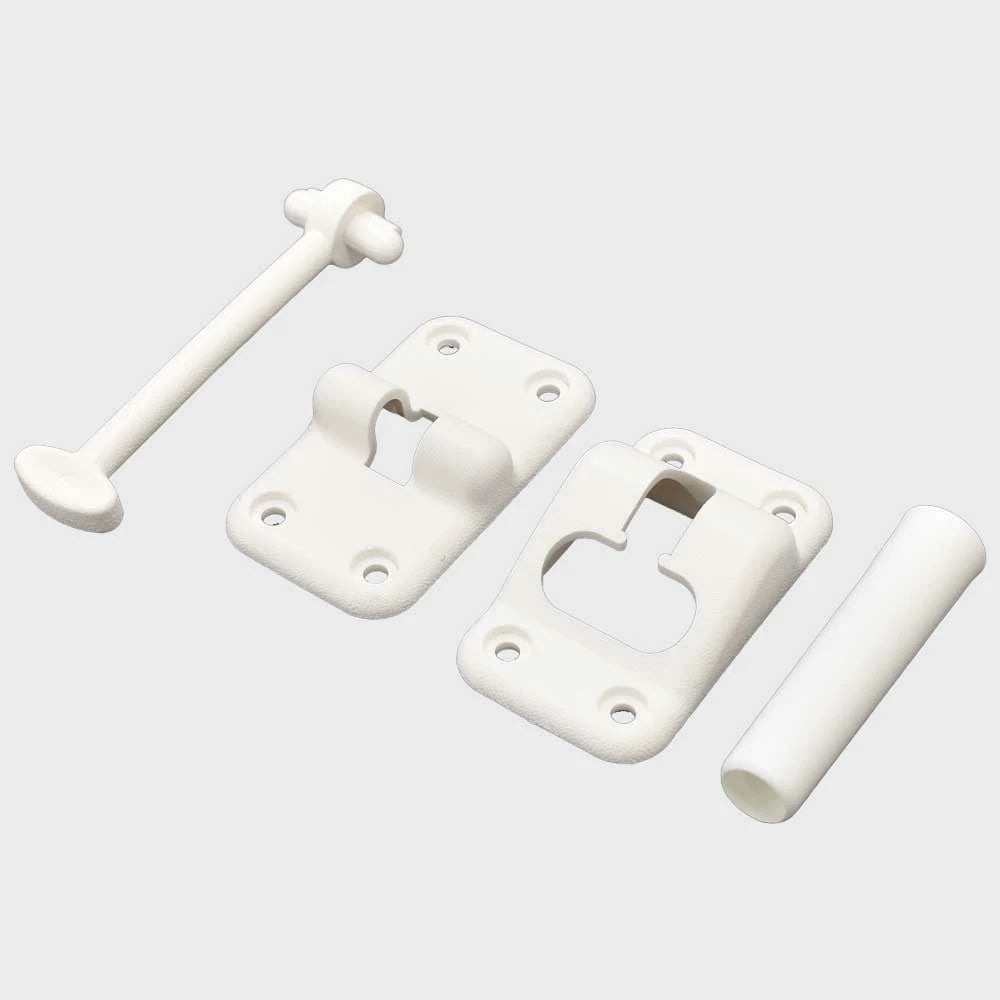 Camco Boat Door Holder 42383 - White Plastic 3 1/2 Inch (kit)