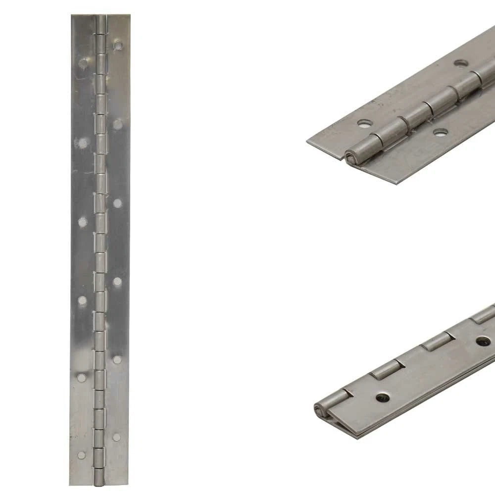 Boat Piano Hinge - Stainless Steel 12 X 1 1/2 Inch Silver