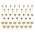 45Pcs Brass Wire Wheel Polishing Mix Brush Set for Dremel Rotary Tool Shank H