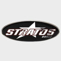 Stratos Boat Raised Emblem Decal 205097 - Seat Logo Sticker Black Silver