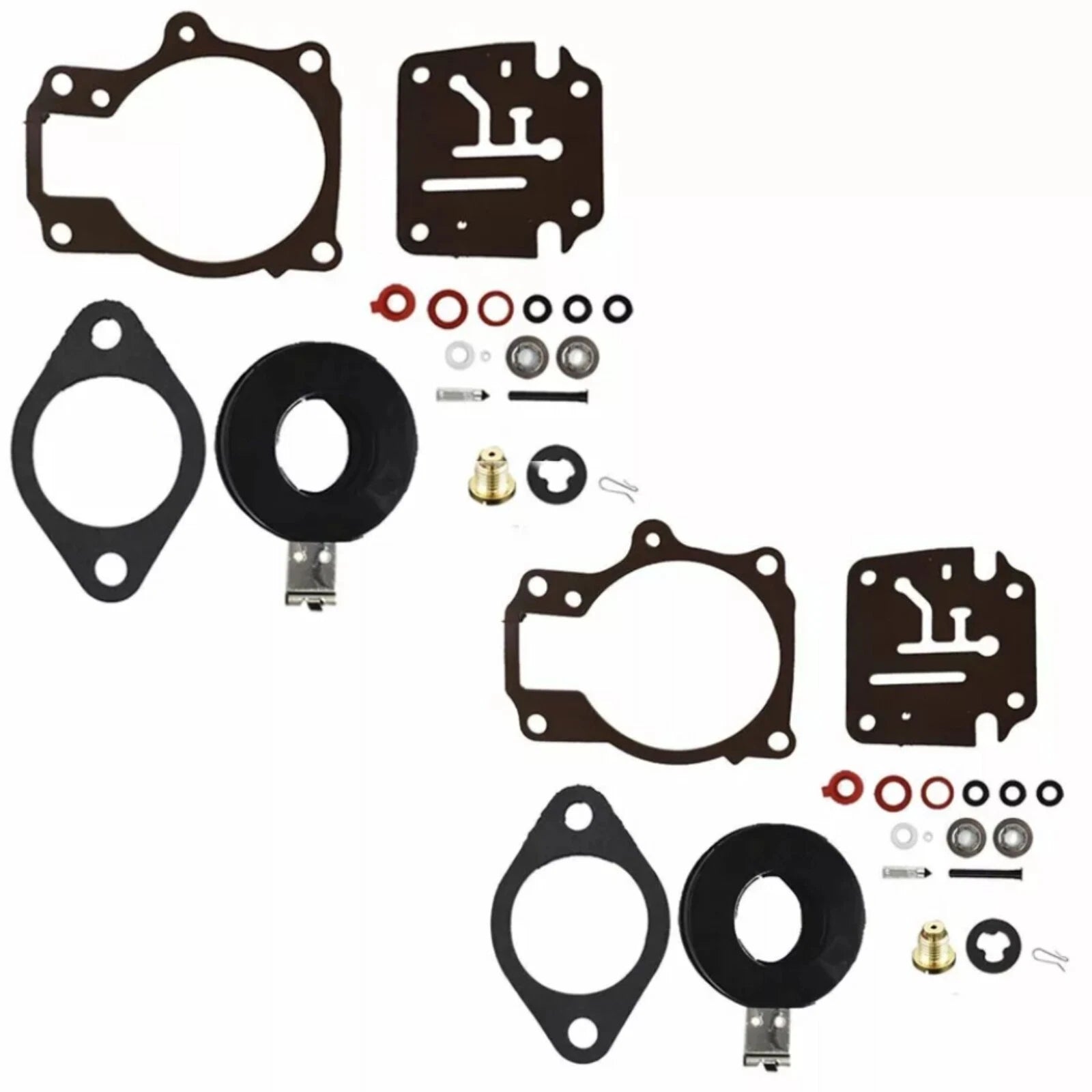 For Johnson Evinrude 50 55 60 HP 2Pack Carburetor Carb Rebuild Kit with Float
