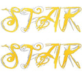 MasterCraft Boat Hull Decals 7501506 - X Star Yellow Stickers (pair)