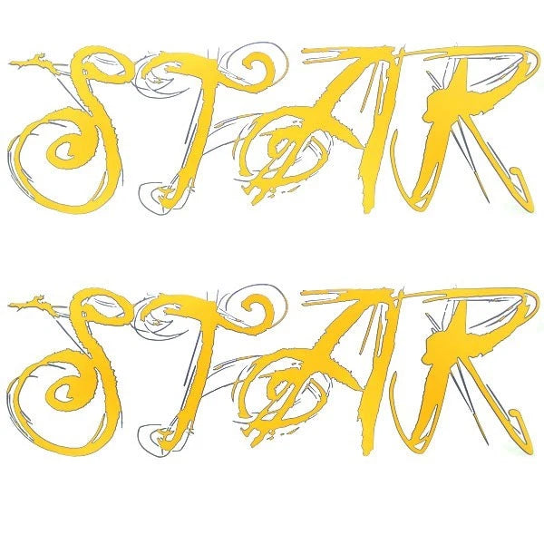MasterCraft Boat Hull Decals 7501506 - X Star Yellow Stickers (pair)