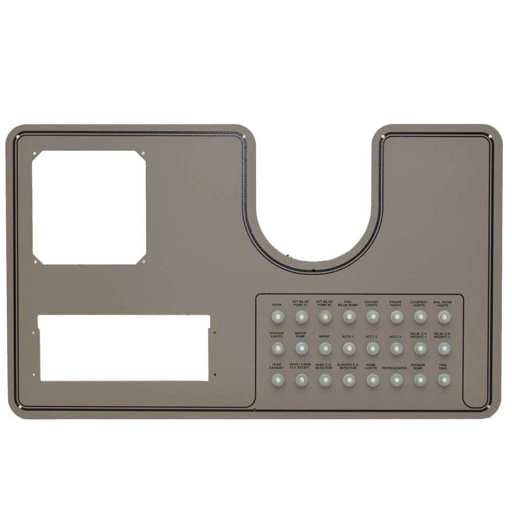 Crownline Boat Breaker Switch Panel 59272 - 288 BR Twin Helm Taupe