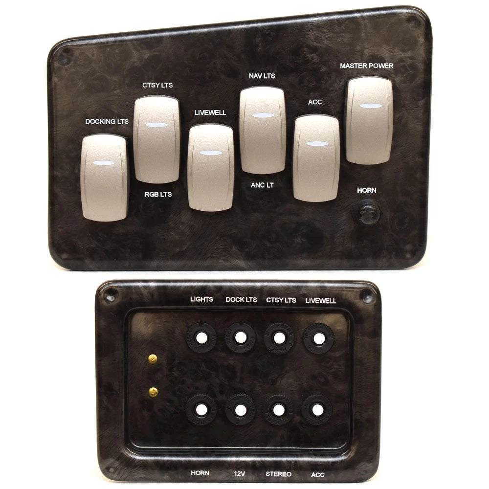 G3 Boat Rocker Switch - Breaker Dash Panels 73423124 - Gray (set of 2)