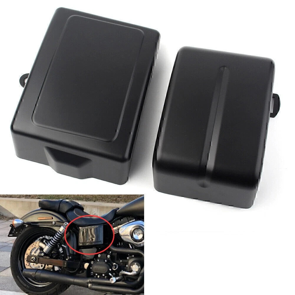 Matte Black Battery Side Guard Cover for Harley Dyna Fat Street Bob Super Wide
