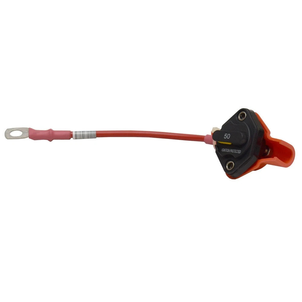 Boat Panel Mount Circuit Breaker - 50A 32V Boot - Cable
