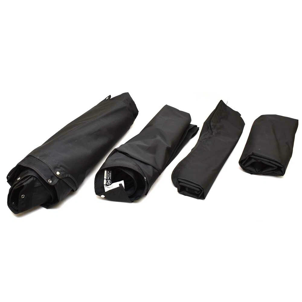 Crest Pontoon Boat Bow Cover AMEF23 - Continental Black (set of 4)