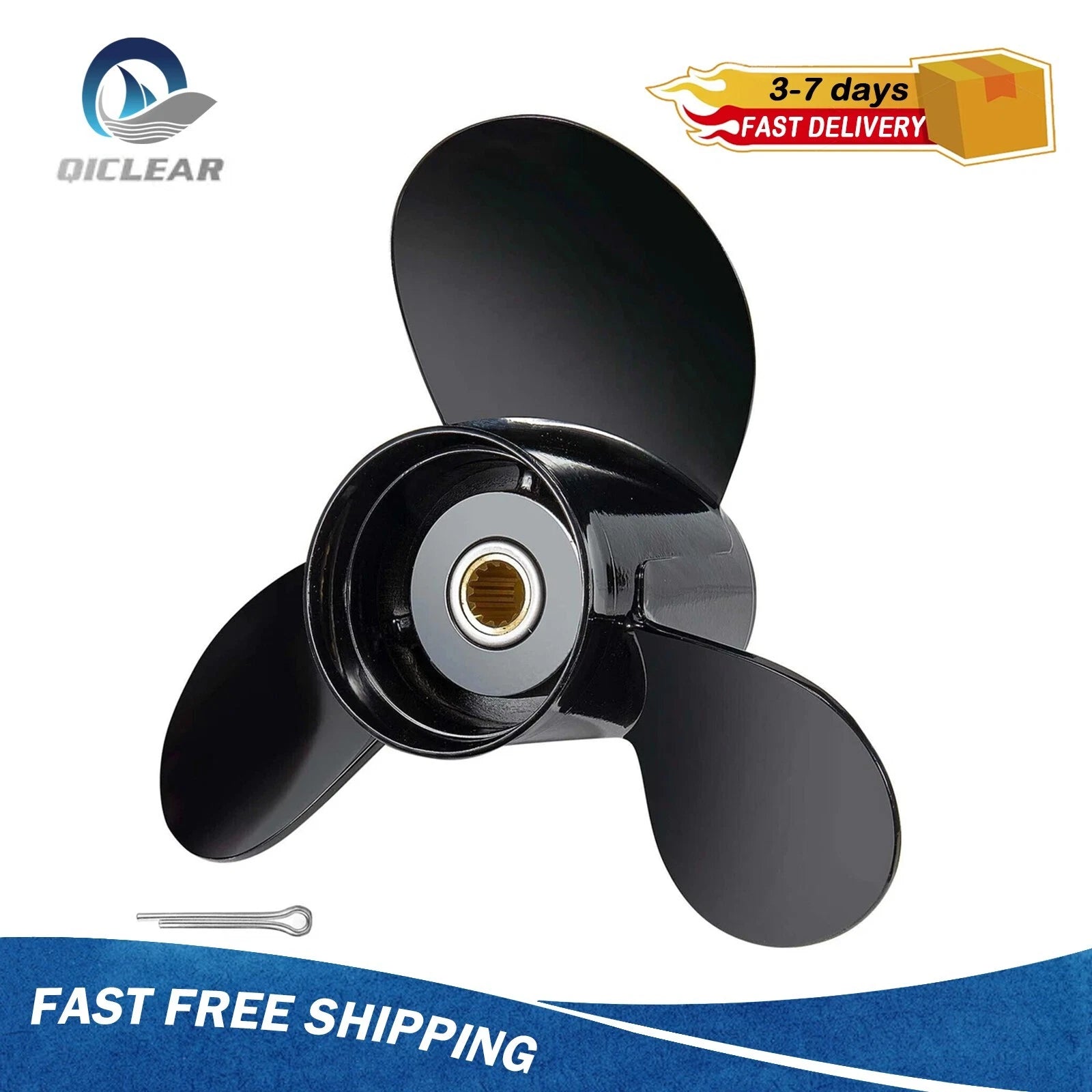 PROP 13.2 X 21 Boat Propeller for Evinrude Engines 40-140HP 13 Tooth Spline,RH