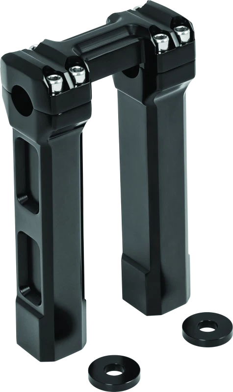 Kuryakyn 8 Inch Billet Handlebar Risers Black for Harley Touring Models