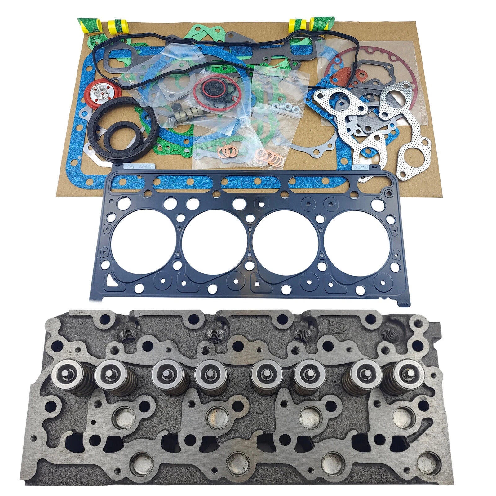 V2003 V2003T Cylinder Head Assembly&gasket Kit for Kubota Bobcat 337D 341D Excavator
