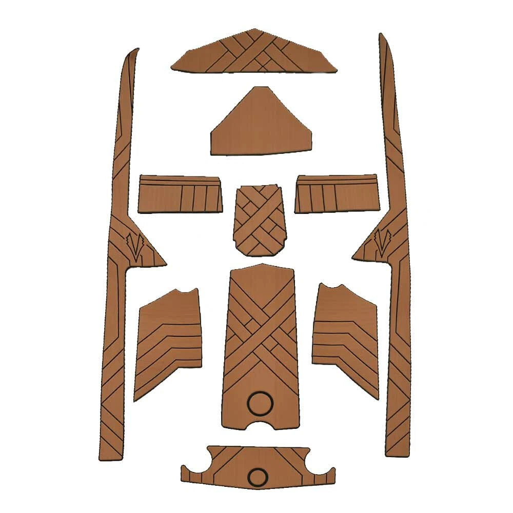 Supra Boat Non-Skid Deck Mats 119074 - SJ SR Mocha Brown - Black (kit)