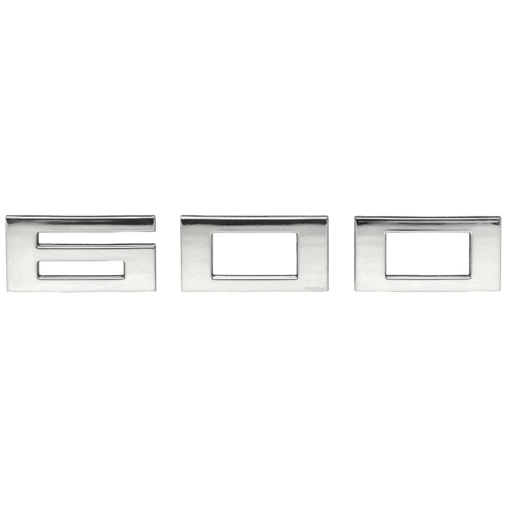 Marquis Boat Emblem Decal Sticker - Raised 600 Silver