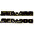 Sea Doo Boat Decals 204 902 030 - Black Yellow Logo Stickers (pair)