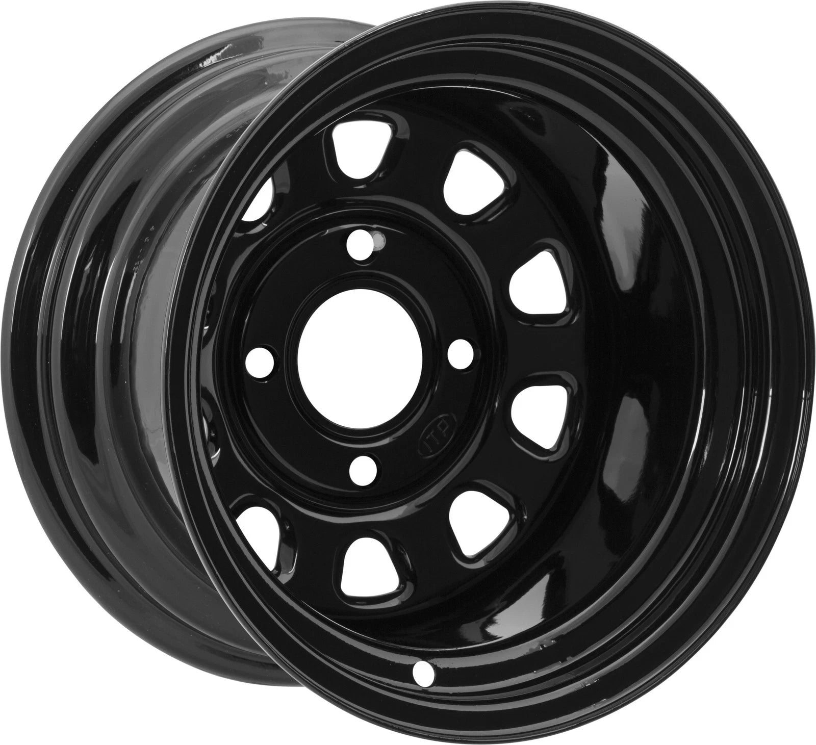 ITP Delta Steel Wheels 14x7 4/156 4+3 Black Polished for ATV/UTV