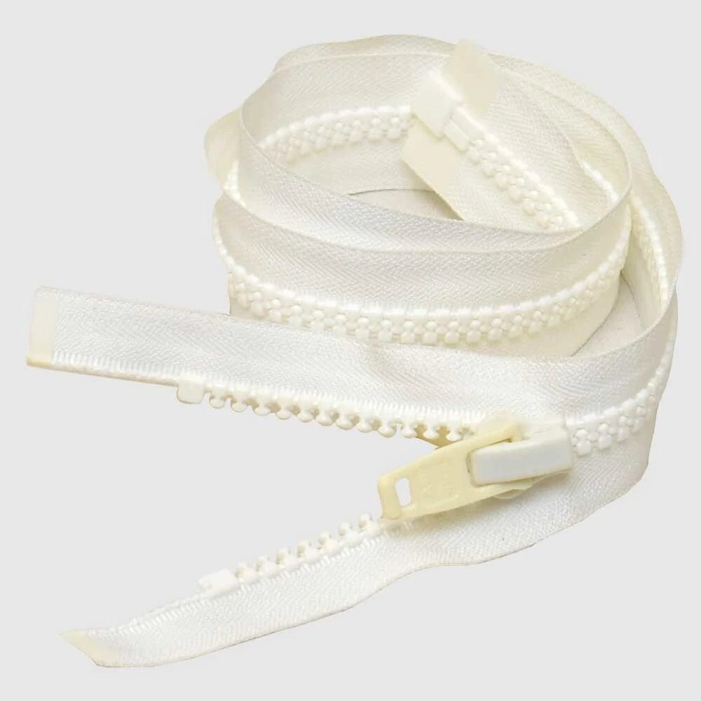 YKK Boat Double Pull Zipper - #10 White 32 X 1 3/8 Inch