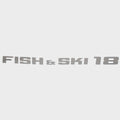 Lowe Boat Decal 2354063 - 18 Fish and Ski 20 1/2 Inch Metallic Silver