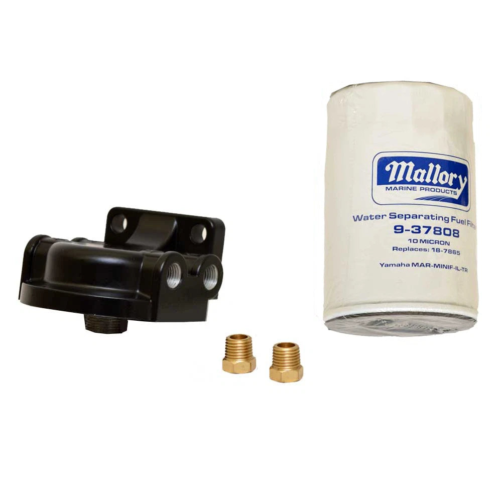 Mallory Boat Water Fuel Separator 9-37857 - 10 Micron Mini 1/4 NPT