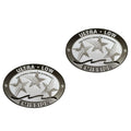 2Pcs Ultra Low Emission 3 Star California DOT Outboard Sticker - Gray 3.58"x2.4