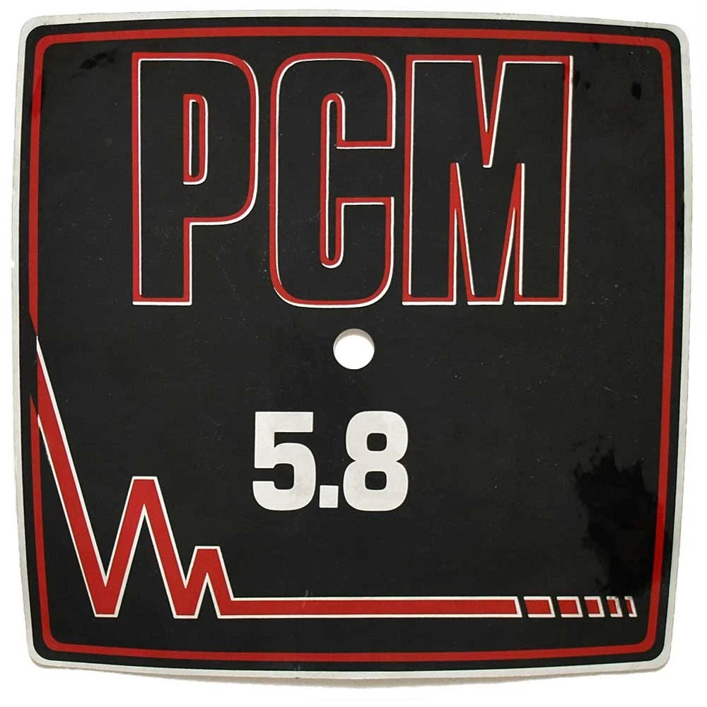 Ski Centurion Boat Engine Decal - 5.8 PCM 8 X 8 Inch Black Red Silver