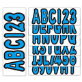 Boat Registration Identification Numbers Sticker Decals 4Sets of A-Z & 0-9 Blue