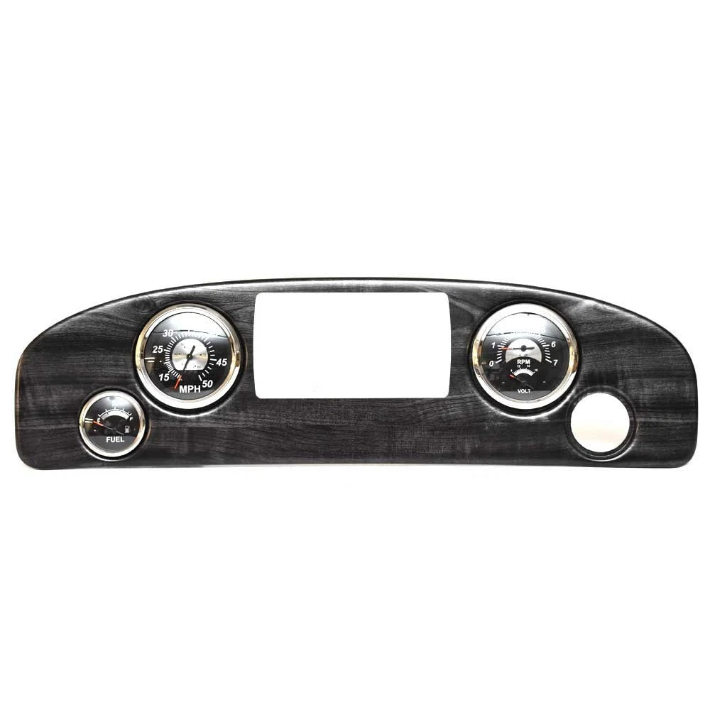Misty Harbor Pontoon Boat Dash Panel - Teleflex Gauges Gray Woodgrain
