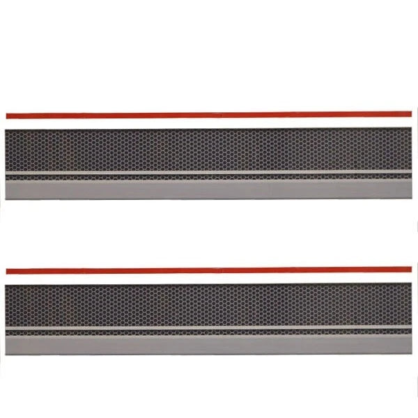 Tracker Boat Graphic Decals 180433 - 22 X 4 5/8 Inch Red Black (pair)