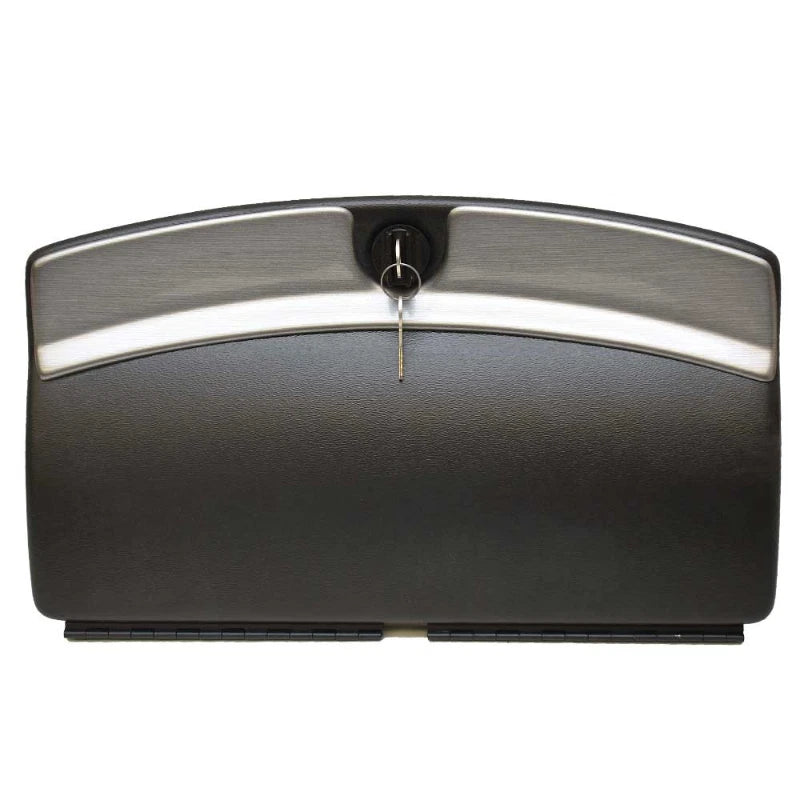 Lund Boat Glove Box Door 2124706 - Locking 16 1/4 Inch Black Silver
