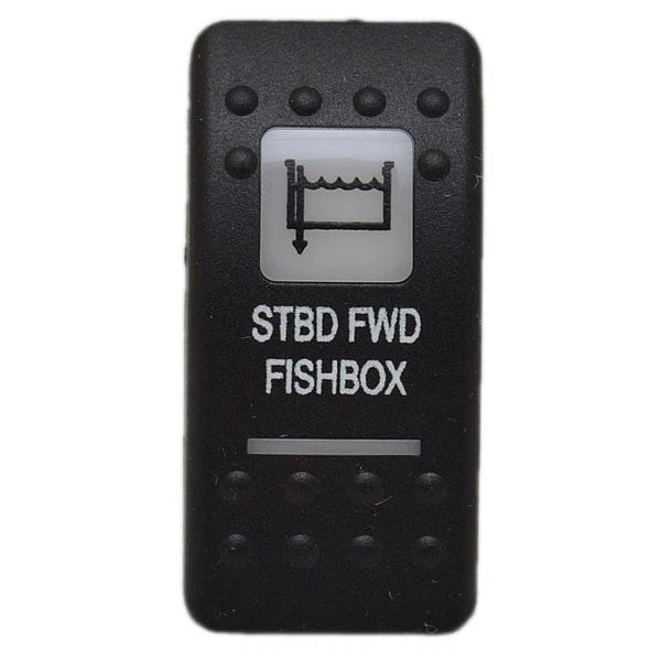 Carling Boat Rocker Switch Cover - FISHBOX Black 2 Inch Actuator