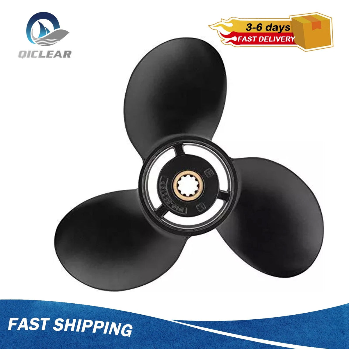 10 Tooth 10 3/8 X 11 Outboard Propeller Fit Mercury Mariner Engine 9.9-25HP,RH