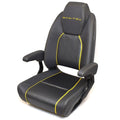 Manitou Boat High Back Reclining Helm Seat 3014-0008424 - Gray Yellow