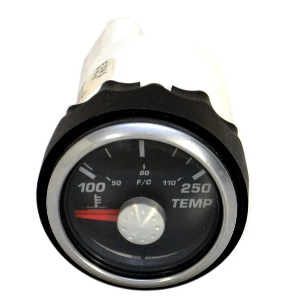 Faria Boat Temperature Gauge GBC017A - Lund Marine Silver Black 2 Inch
