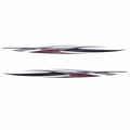 Larson Boat Graphic Decal 8634-2432 - SEI 2000 Red Silver Black (2PC)