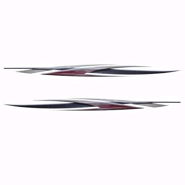 Larson Boat Graphic Decal 8634-2432 - SEI 2000 Red Silver Black (2PC)