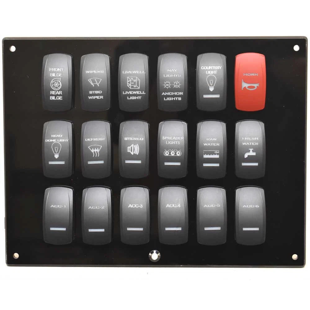 Striper Boat Rocker Switch Panel 5760020 - MNStar 10 X 7 5/8 Inch