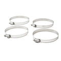 Ideal Boat Hose Clamps - 2 1/2 - 4 1/2 Inch Stainless (set of 4)