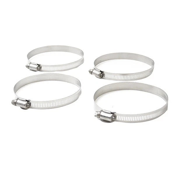 Ideal Boat Hose Clamps - 2 1/2 - 4 1/2 Inch Stainless (set of 4)