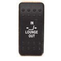 Carling Boat Rocker Switch Plate - Lounge in - Out Actuator Black