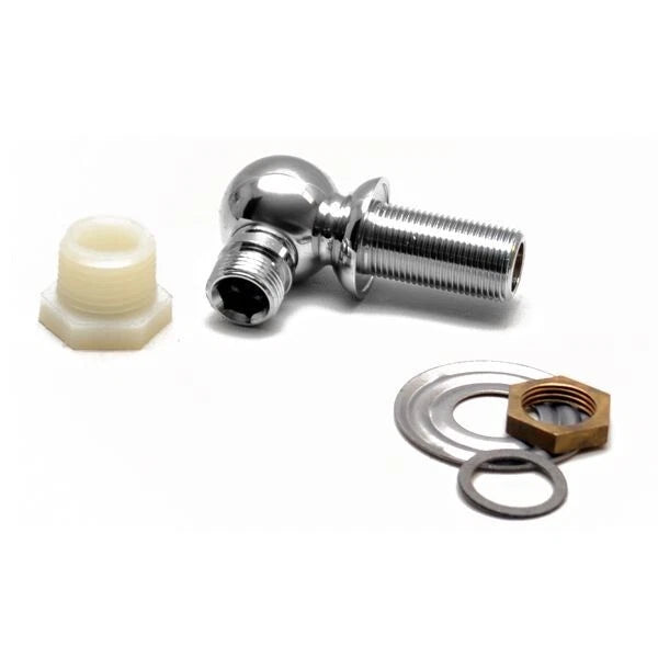 Scandvik Boat Elbow Hose Fitting BG0038 - Chrome 3/8 Inch Bulkhead
