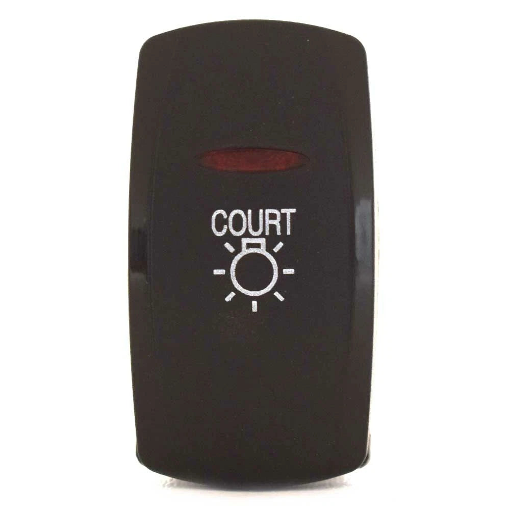 Carling Boat Rocker Switch - 2 Position Black Courtesy 20A 12V