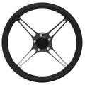 Grant Boat Steering Wheel - 14 3/4 Inch Black Faux Leather