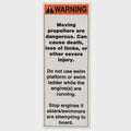 Tiara Boat Warning Decal 5451750 - Propeller Danger Sticker
