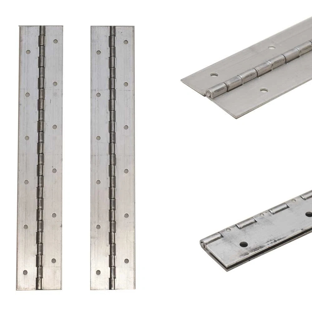 Stratos Boat Hatch Piano Hinges - 2 X 12 Inch Aluminum (pair)