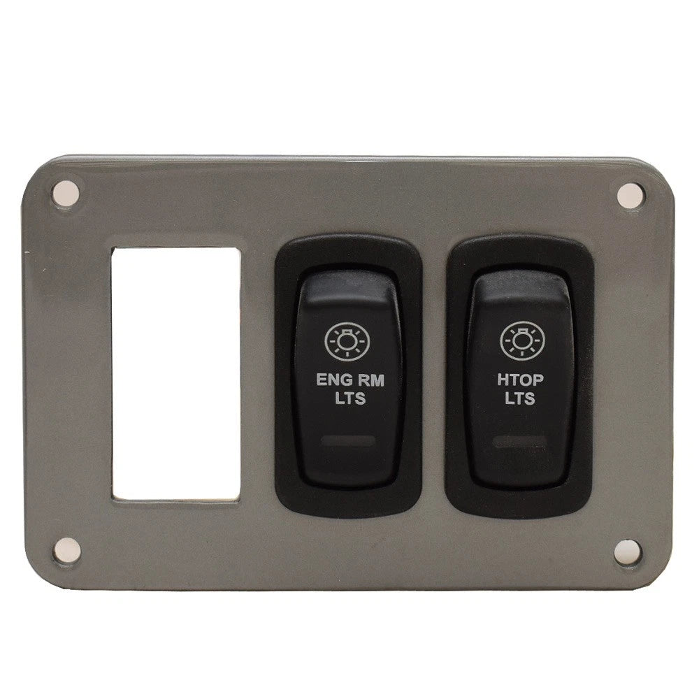Regal Boat Rocker Switch Panel 446016 - Gray Aluminum