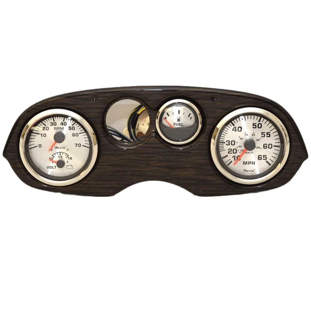 Lund Boat Gauge Panel 2219438 - Spun Silver 14 3/4 X 5 1/4 Inch