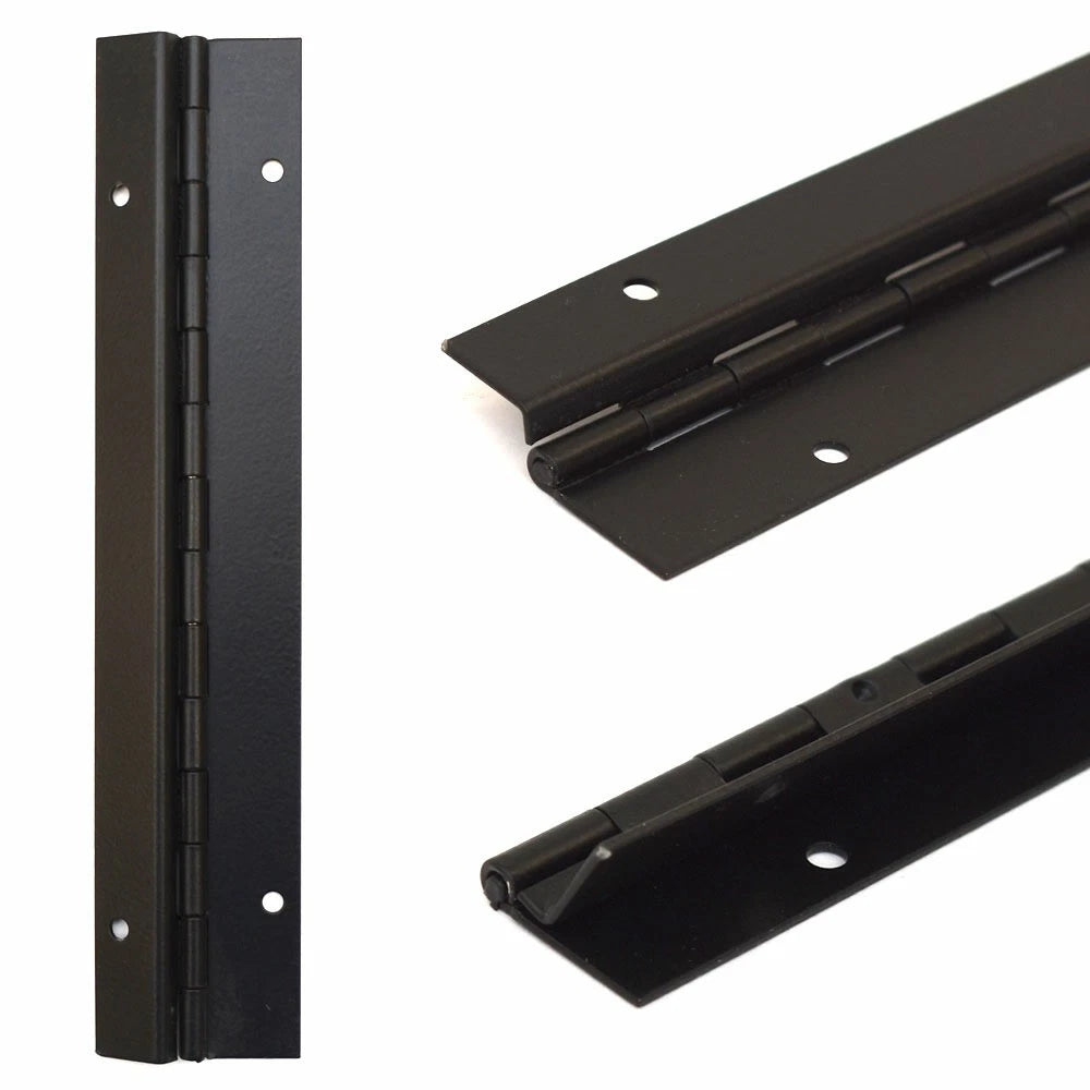 Lund Boat Offset Hinge 1999310 - 7 Inch Black Aluminum